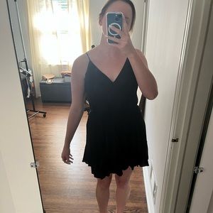 Express black dress with a slight wrap design